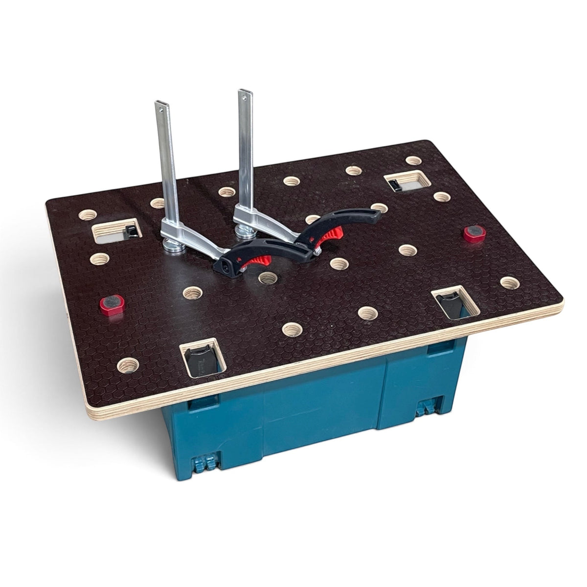 manufaktur Scheibinger - Ideen werden Objekte XL workbench top for Makita MakPac with 20mm MFT hole pattern