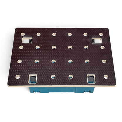 manufaktur Scheibinger - Ideen werden Objekte XL worktop for Makita MakPac with 20mm MFT hole pattern and hex texture