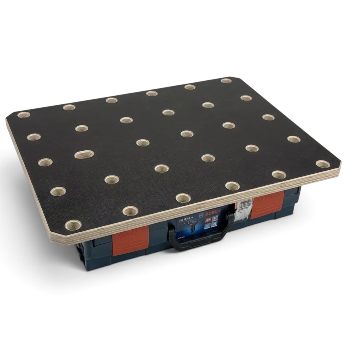 manufaktur Scheibinger - Ideen werden Objekte MFT workbench top for Bosch L-Boxx with 20mm holes and hexa pattern
