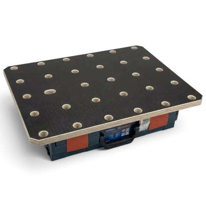 manufaktur Scheibinger - Ideen werden Objekte MFT workbench top for Bosch L-Boxx with 20mm holes and hexa pattern
